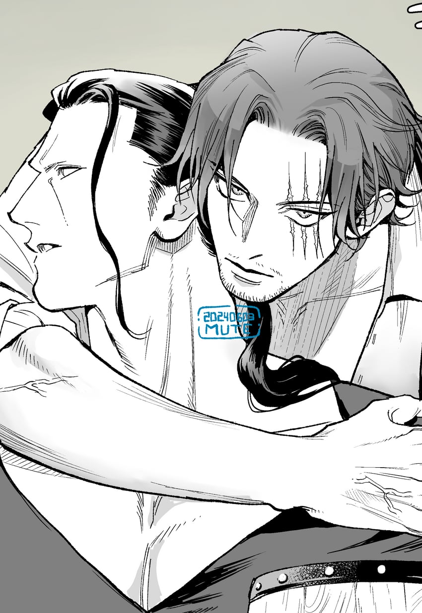 shanks and benn beckman (one piece) drawn by momoh_jiyucho