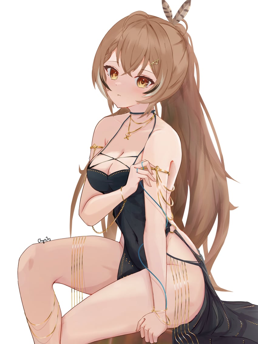 nanashi mumei (hololive and 1 more) drawn by chyraliss