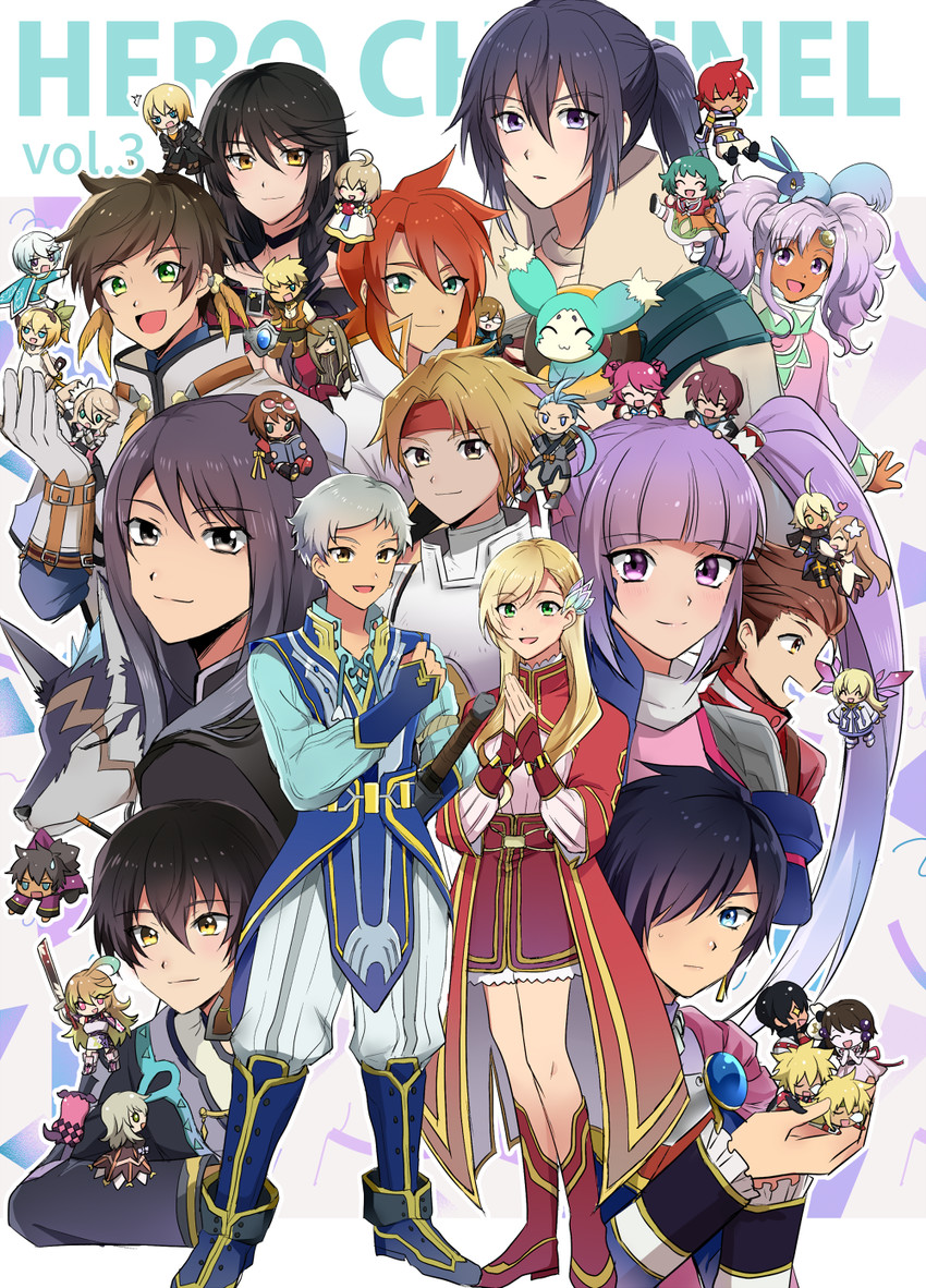 yuri lowell, tear grants, luke fon fabre, rita mordio, milla maxwell, and 36 more (tales of and 13 more) drawn by ari_(bleum)