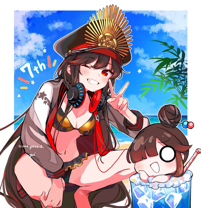 oda nobunaga and mini nobu (fate and 1 more) drawn by yui_(tamagohan)