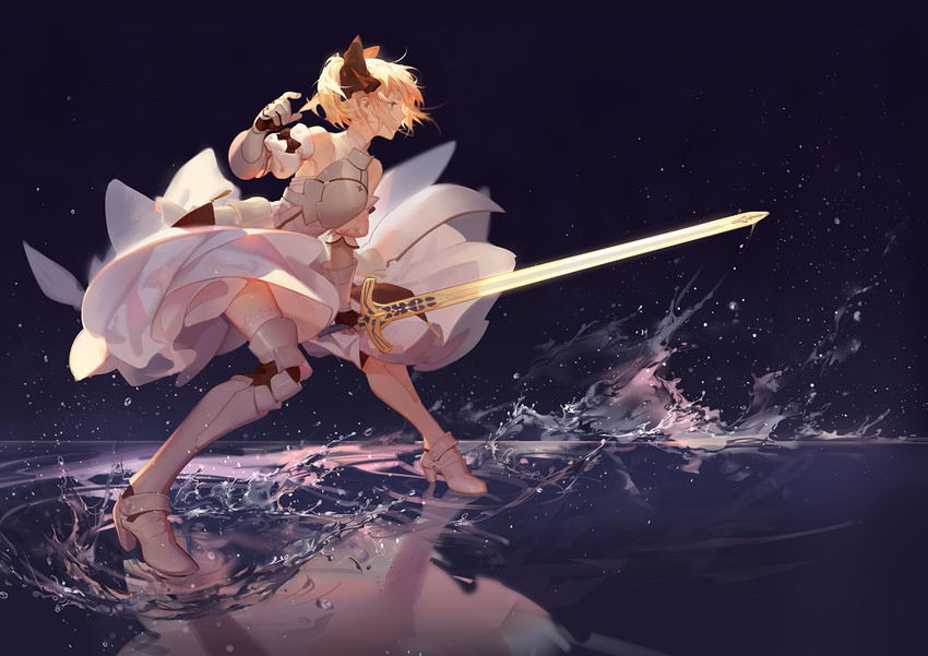 artoria pendragon and saber lily (fate and 2 more) drawn by ask_(askzy)