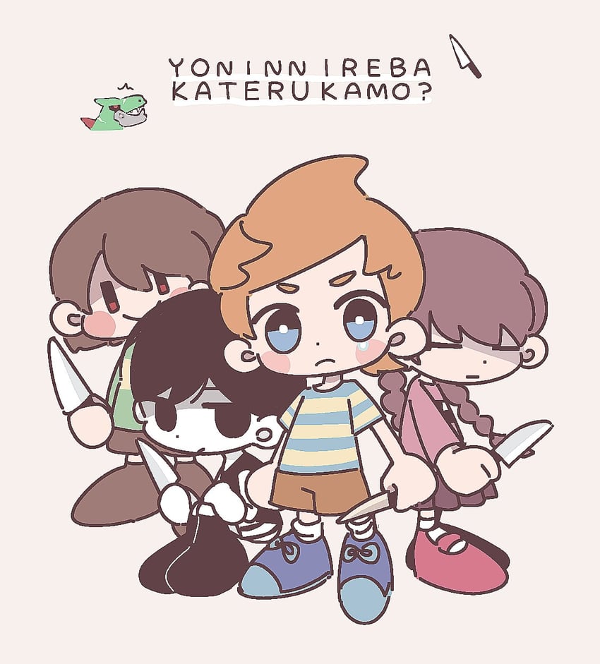 omori, madotsuki, chara, claus, and mecha-drago (omori and 4 more) drawn by otoku_41