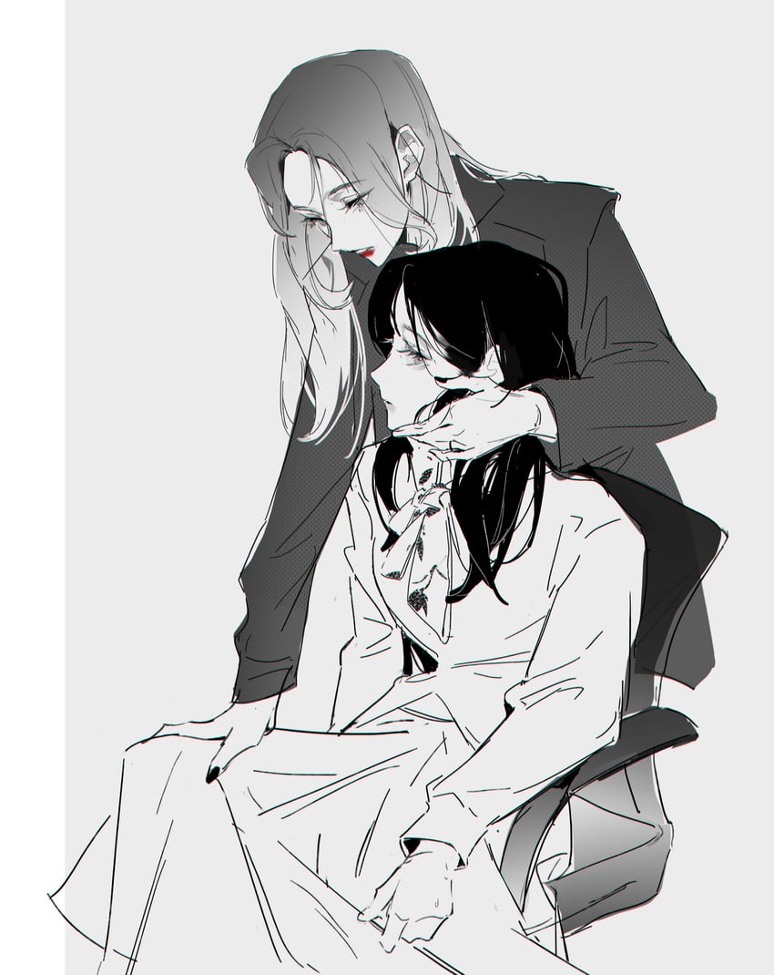 hayashi fuyu and harumoto itsuki (chaser game w) drawn by yoohu6