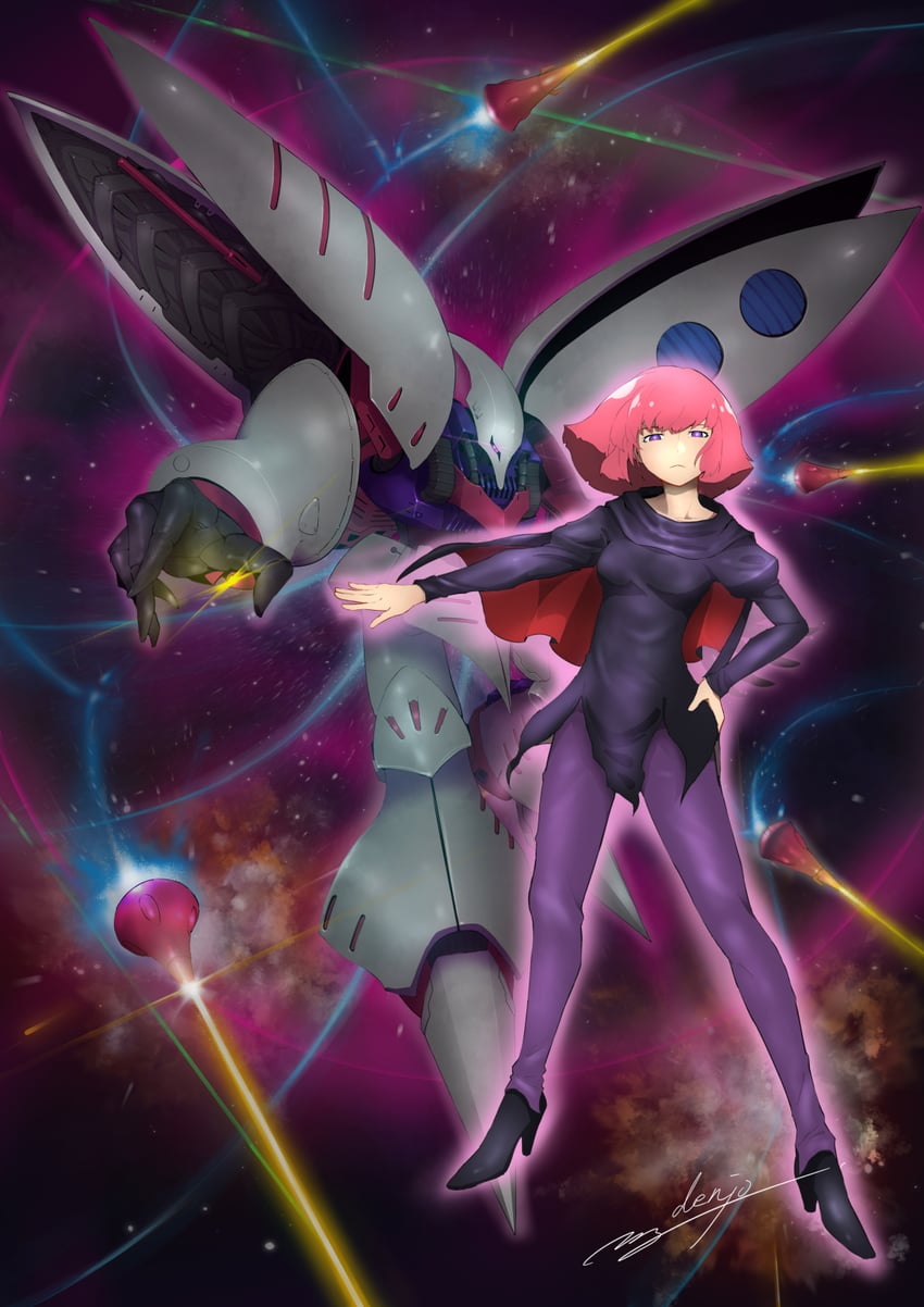 haman karn and qubeley (gundam and 2 more) drawn by denjyou23