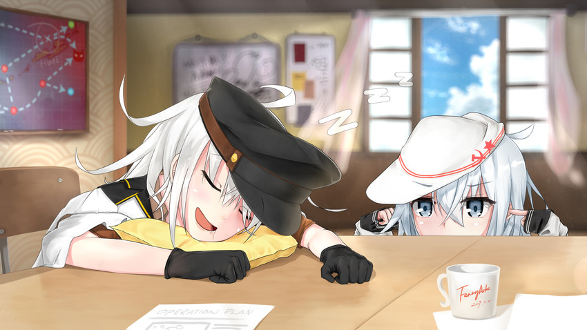 hibiki, verniy, gangut, and gangut dva (kantai collection) drawn by fancyark