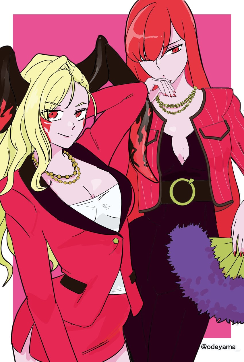 nero claudius, oda nobunaga, and queen draco (fate and 1 more) drawn by odeyama