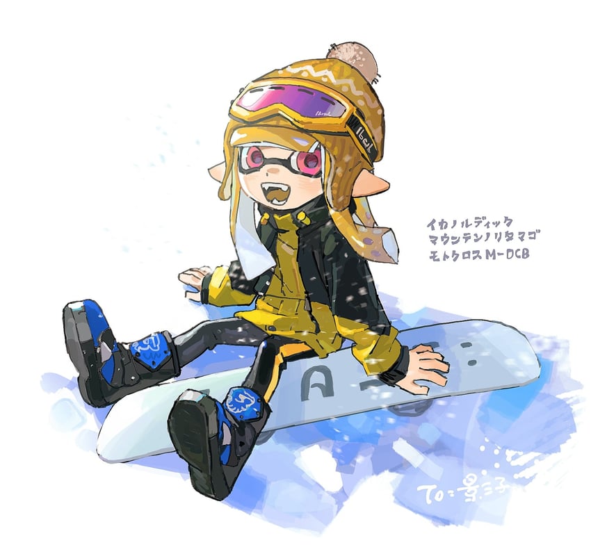inkling player character and inkling girl (splatoon) drawn by miko_(15476997)
