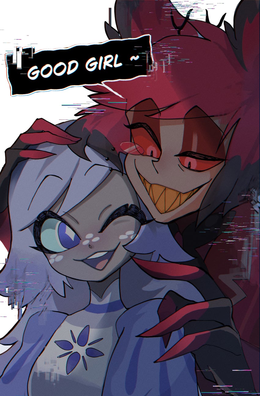 alastor and emily (hazbin hotel) drawn by iku_(wtu6pma7)