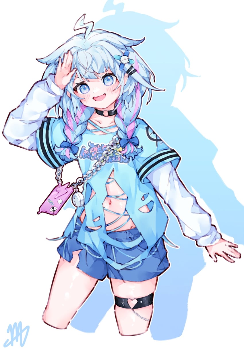 mizumiya su (hololive and 1 more) drawn by ma_draws
