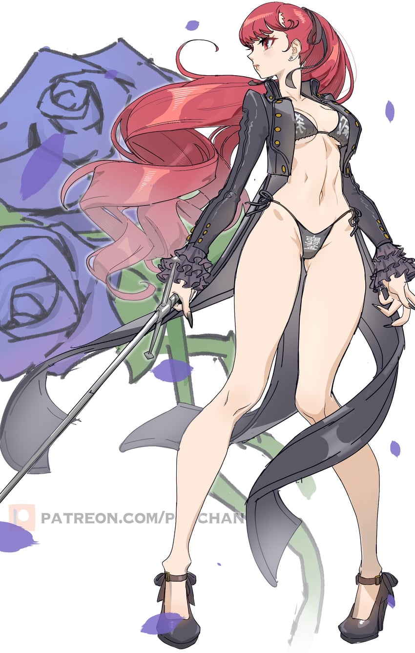 yoshizawa kasumi (persona and 2 more) drawn by poechan_chan