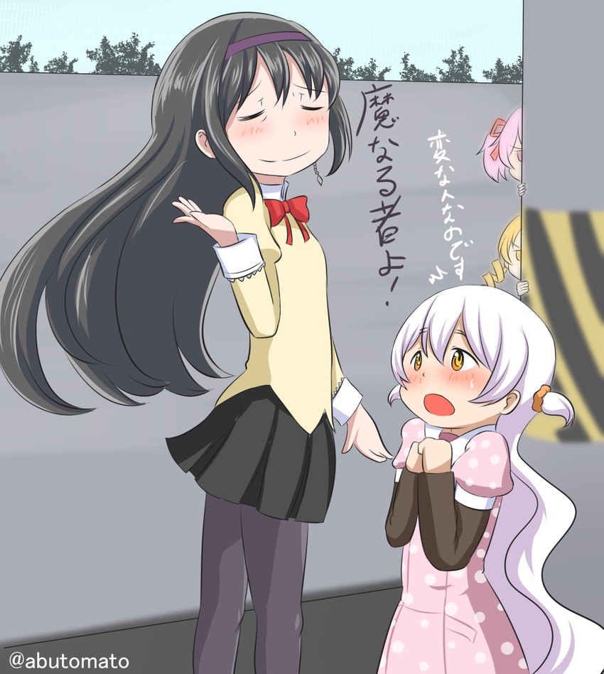 akemi homura, kaname madoka, tomoe mami, and momoe nagisa (mahou shoujo madoka magica and 1 more) drawn by abutomato