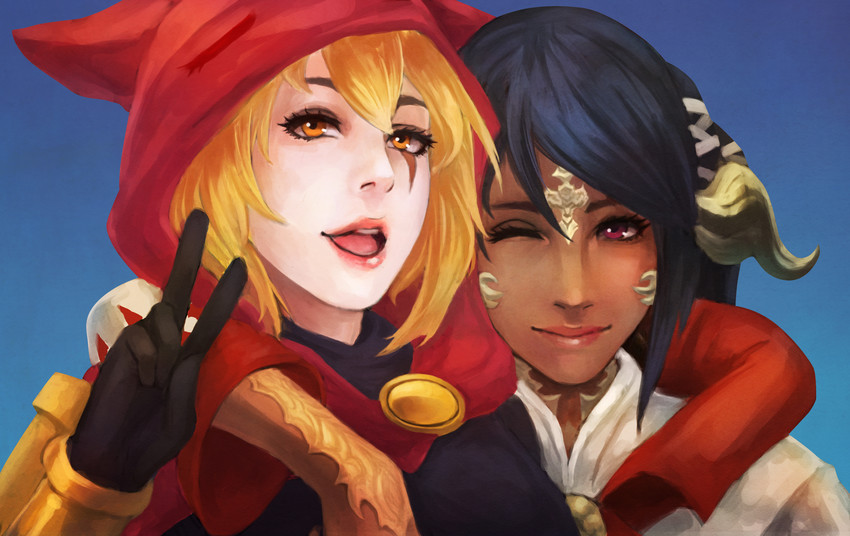 warrior of light, white mage, and kaguya (final fantasy and 1 more) drawn by monori_rogue