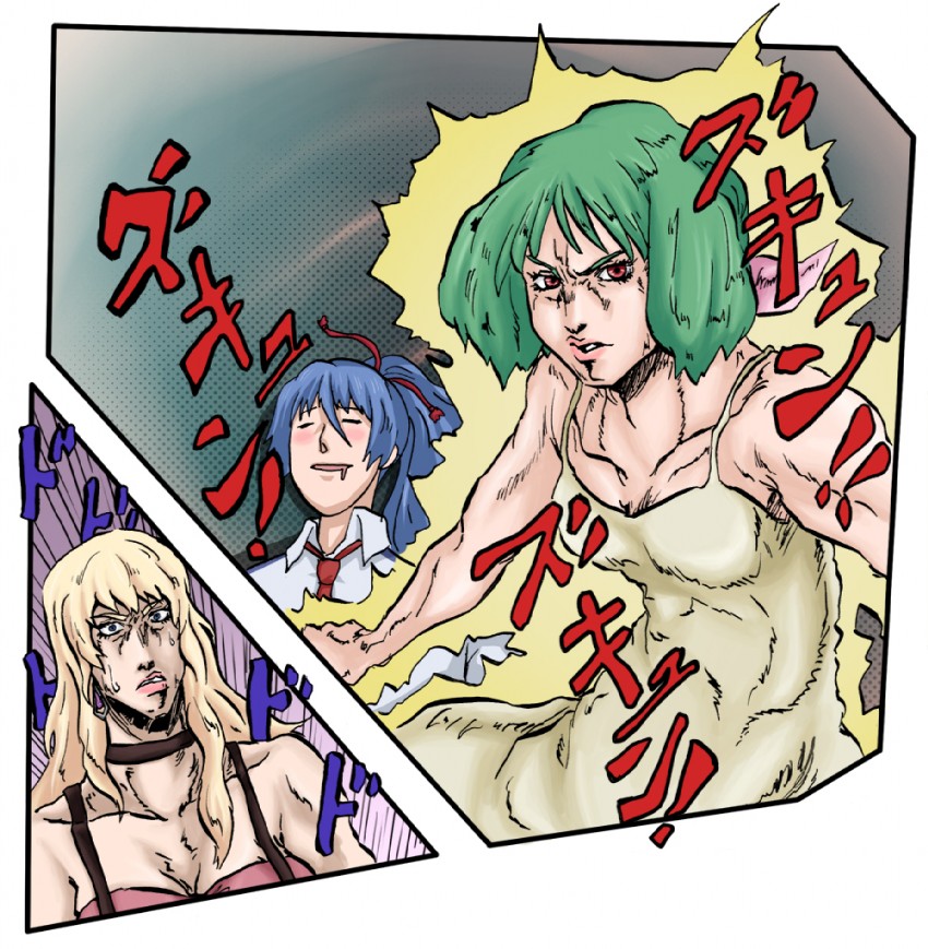sheryl nome, ranka lee, and saotome alto (jojo no kimyou na bouken and 2 more) drawn by tansan_otoko