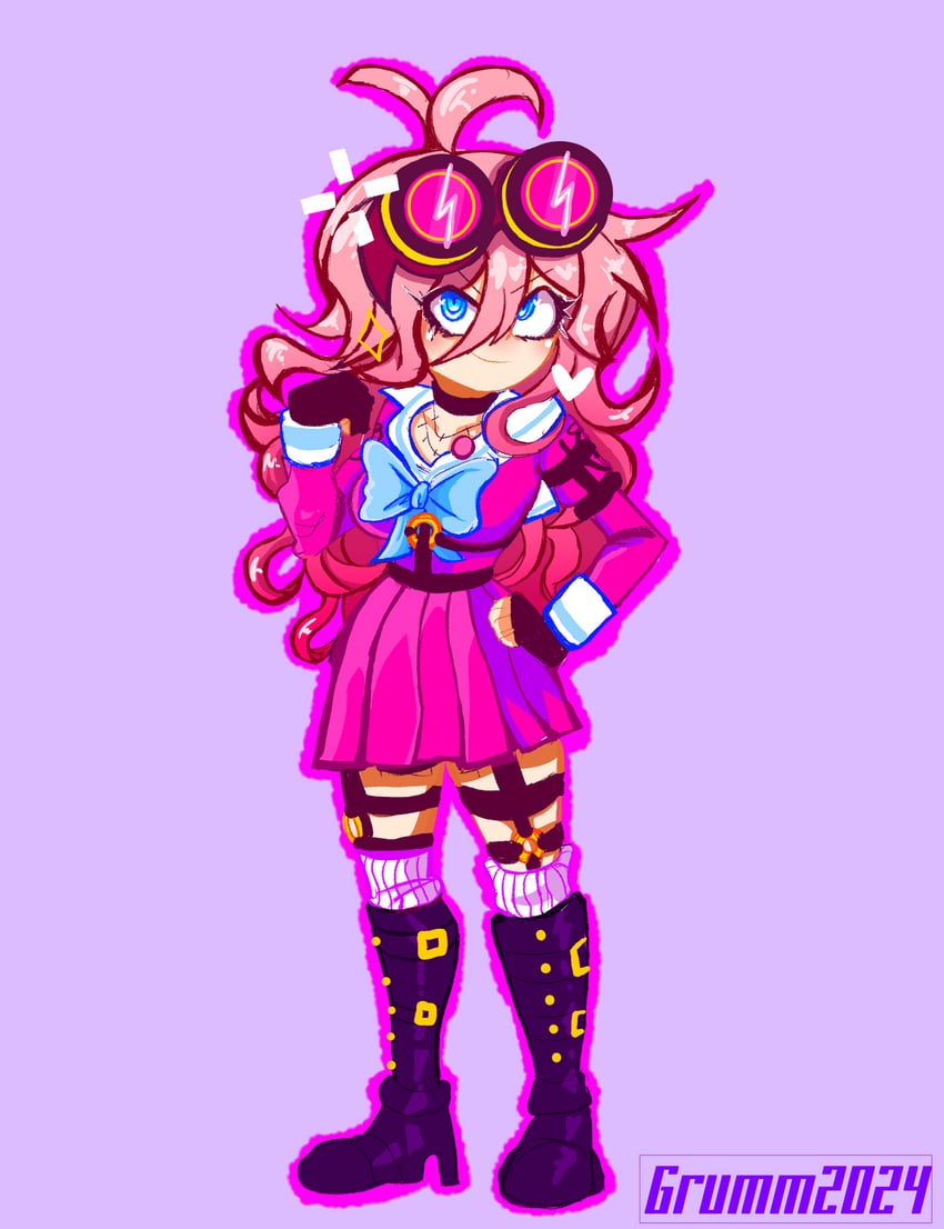 iruma miu (danganronpa and 1 more) drawn by grumm2024