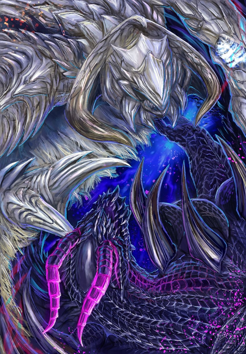 gore magala and arkveld (monster hunter and 1 more) drawn by bearluxe