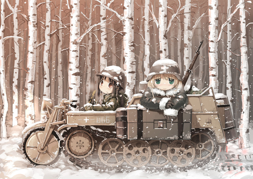 chito and yuuri (shoujo shuumatsu ryokou) drawn by tsukumizu_yuu