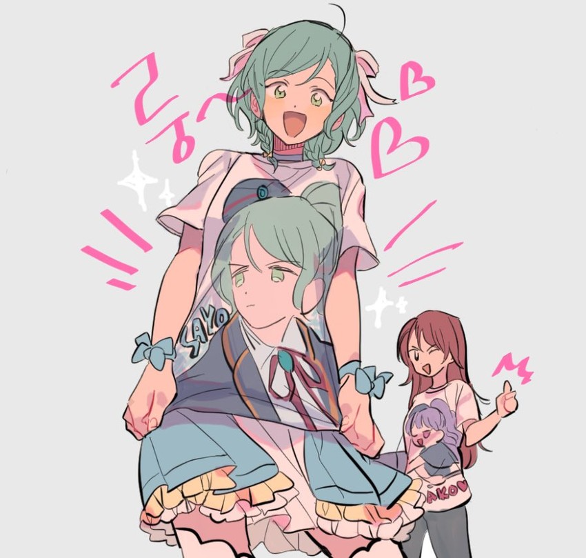 hikawa sayo, hikawa hina, udagawa tomoe, and udagawa ako (bang dream!) drawn by res2shuu