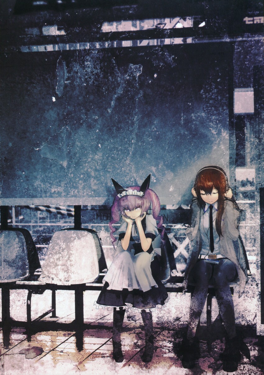 makise kurisu and akiha rumiho (steins;gate) drawn by huke