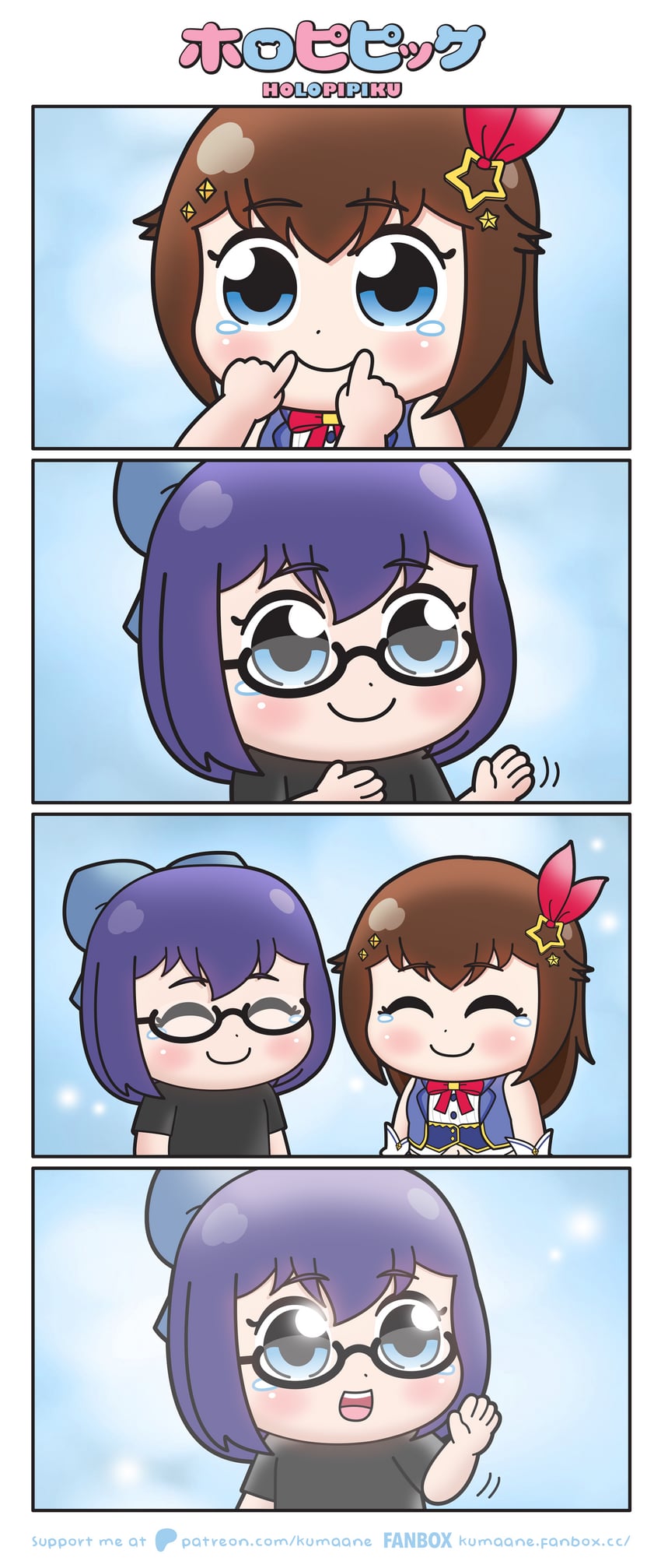 tokino sora and a-chan (hololive) drawn by kumaane