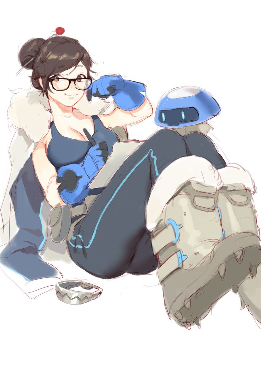 mei and snowball (overwatch and 1 more) drawn by bahao_diqiu