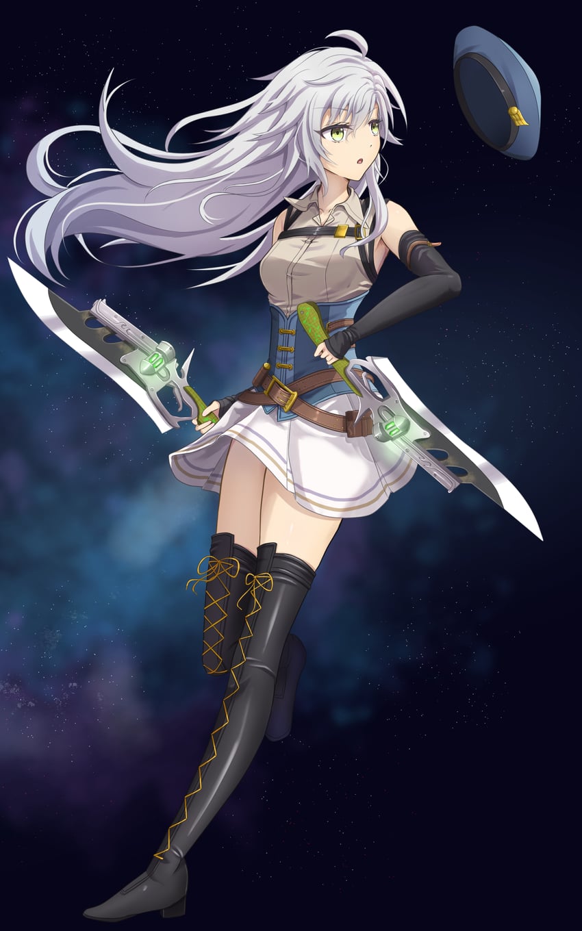 fie claussell (eiyuu densetsu and 2 more) drawn by witch_f