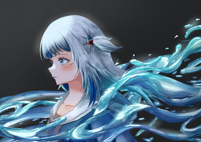 gawr gura (hololive and 1 more) drawn by sharkudon