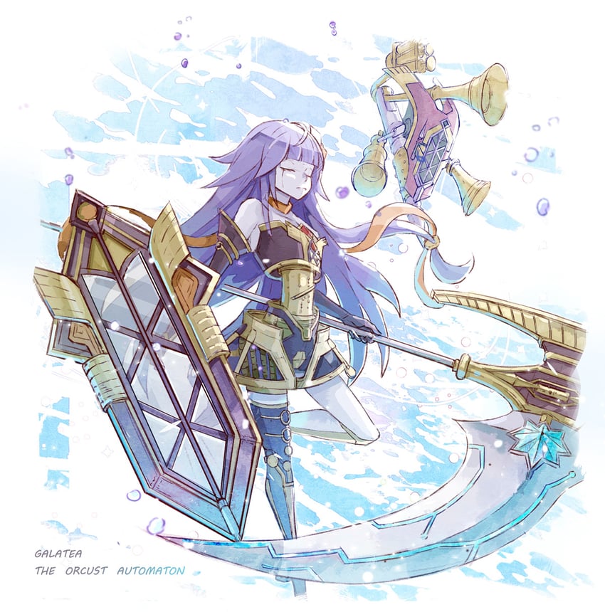 ib, galatea the orcust automaton, and orcust brass bombard (yu-gi-oh!) drawn by tamago_(xyxk3743)