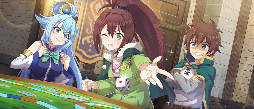 aqua, satou kazuma, and lean (kono subarashii sekai ni shukufuku wo! and 1 more)
