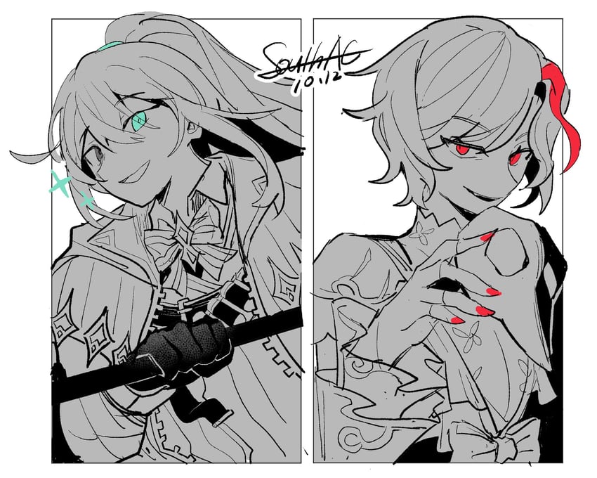 hong lu and outis (project moon and 1 more) drawn by south_ac