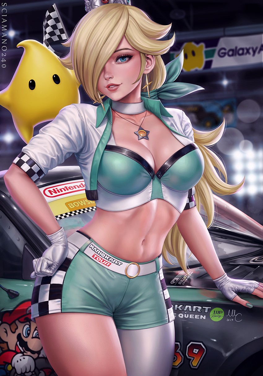 mario, rosalina, and luma (mario and 3 more) drawn by sciamano240
