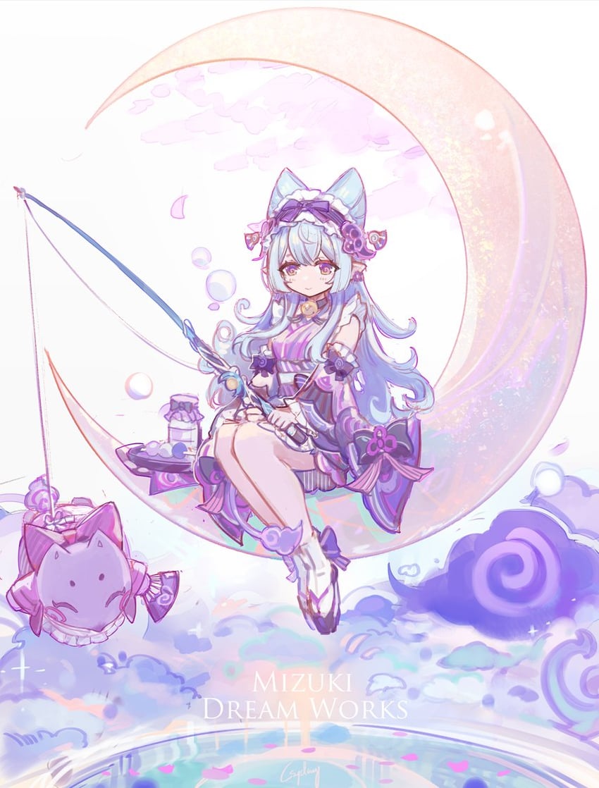 yumemizuki mizuki (genshin impact and 1 more) drawn by csyday