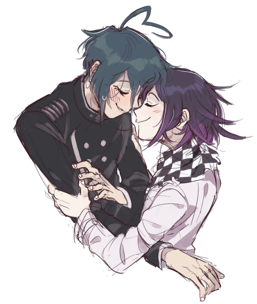 oma kokichi and saihara shuichi (danganronpa and 1 more) drawn by xenon_(8xenon8)