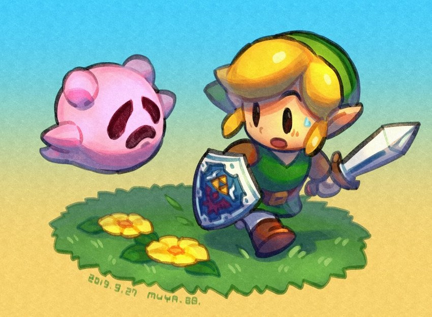 link and ghost by the bay (the legend of zelda and 1 more) drawn by skyloop19