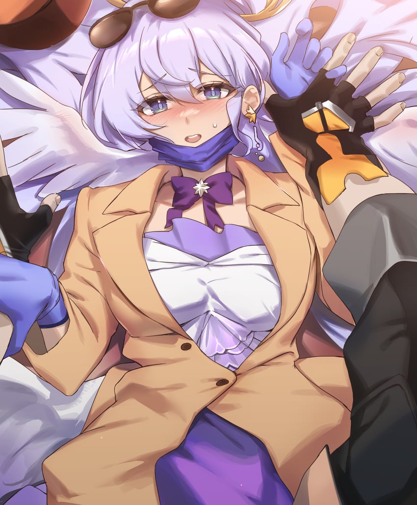 trailblazer, caelus, and robin (honkai and 1 more) drawn by saki_(remainaddd)