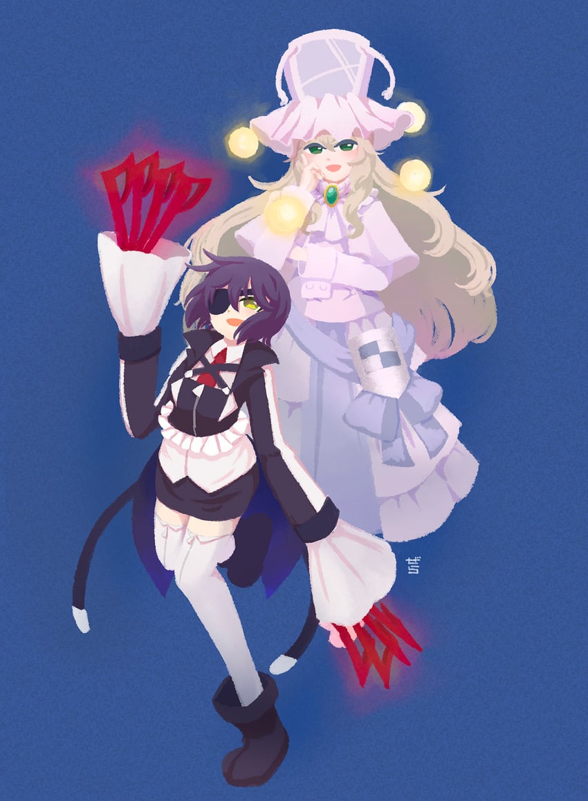 mikuni oriko and kure kirika (mahou shoujo madoka magica and 1 more) drawn by gera-magia