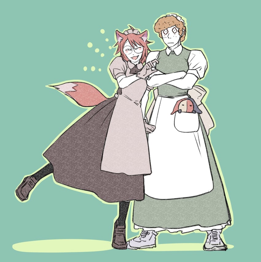 randal ivory and sebastian de tomato smith chicken legs (randal's friends) drawn by tsukasa_(tsukasa_mimizuku)