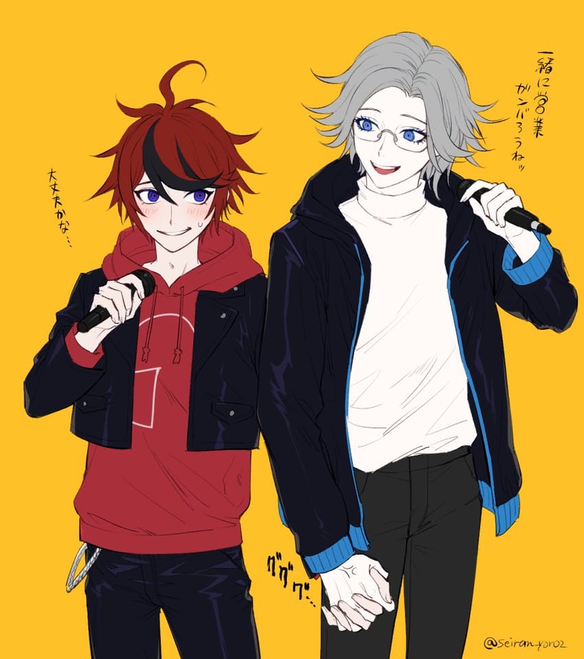 aotsuki eito and sumino takumi (the hundred line -last defense academy- and 1 more) drawn by seiran_yoroz