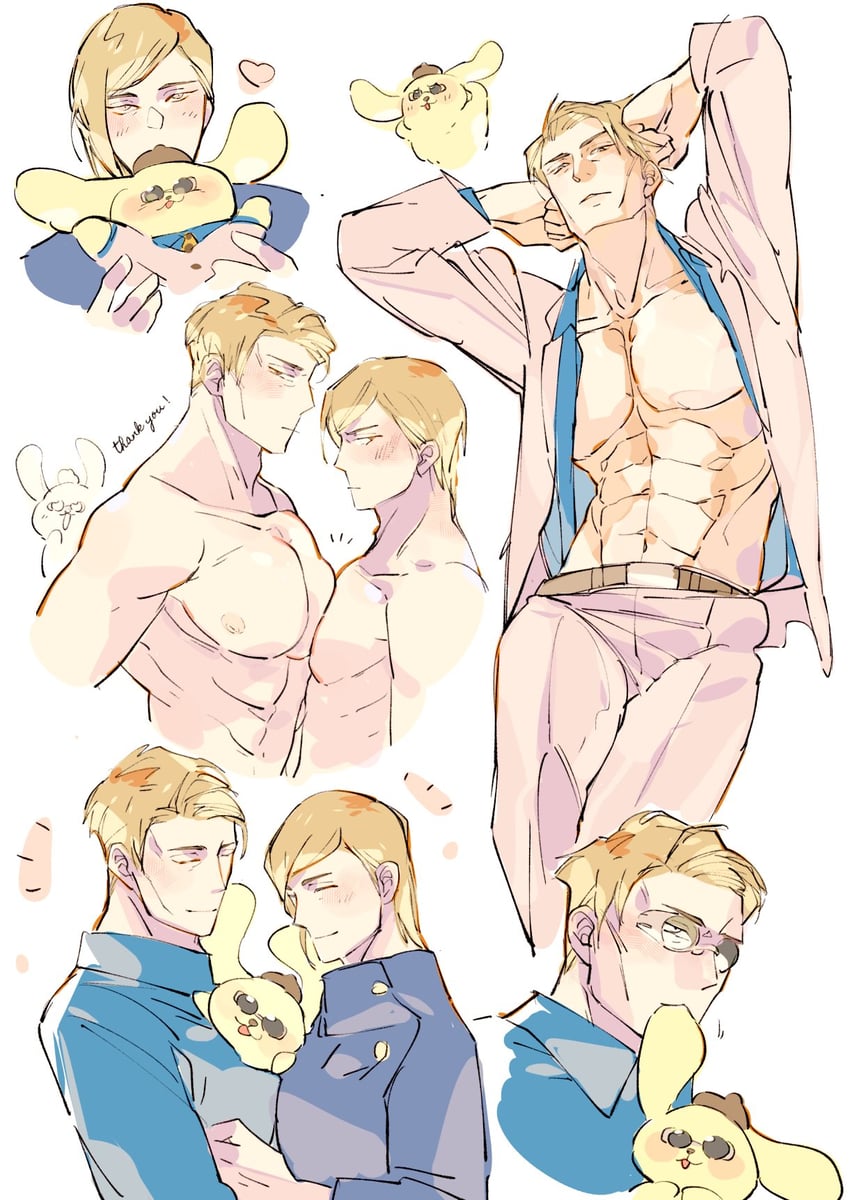 nanami kento and pompompurin (jujutsu kaisen and 1 more) drawn by motofuyusso