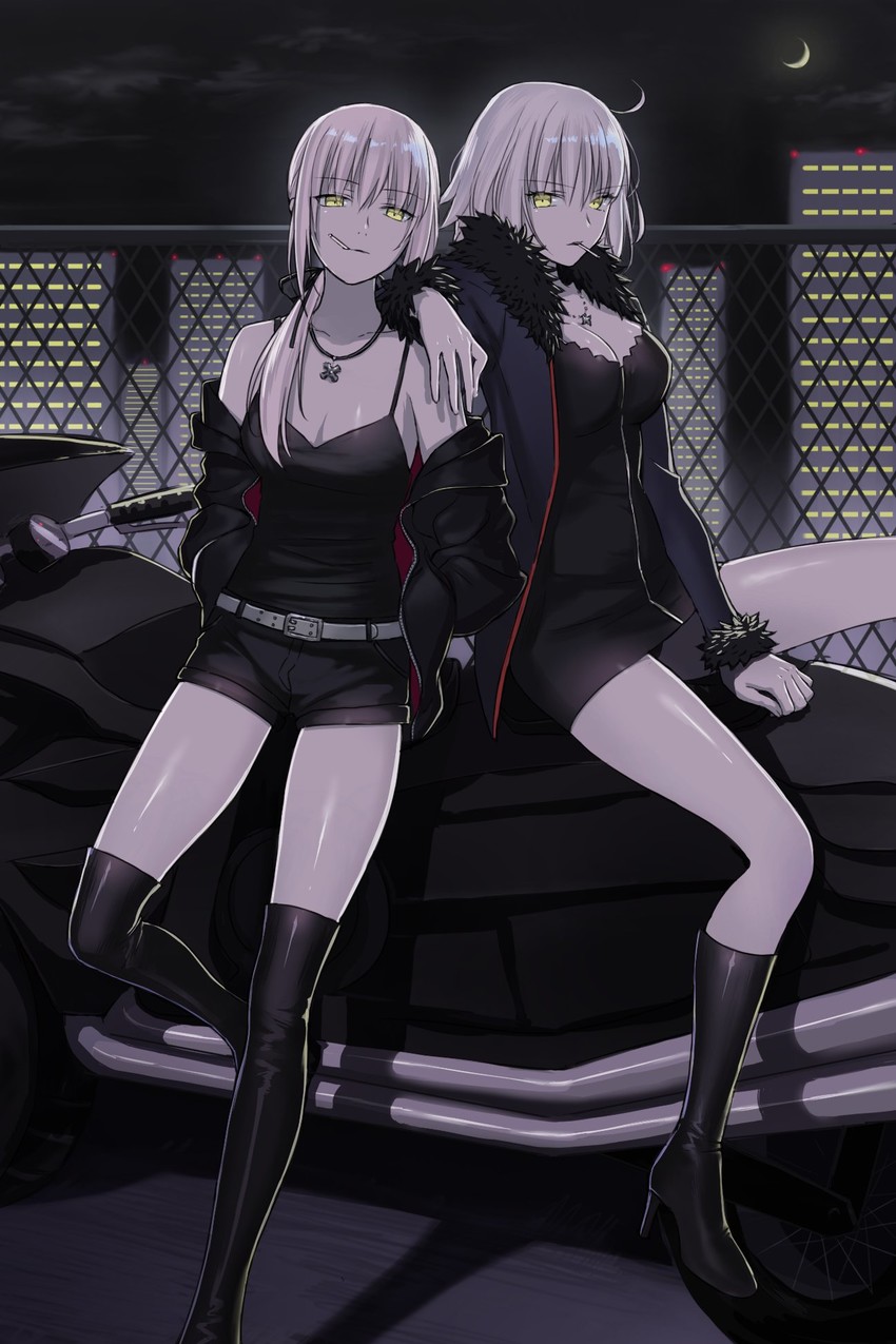 artoria pendragon, jeanne d'arc alter, and saber alter (fate and 1 more) drawn by nipi27
