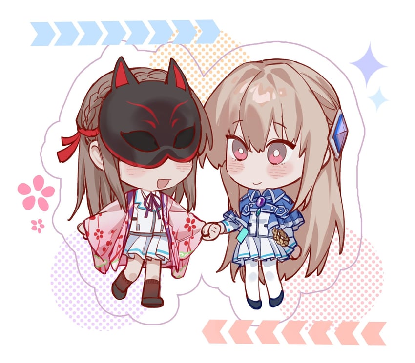 shirakawa yuina and kiryuu miya (heaven burns red) drawn by buguang98855