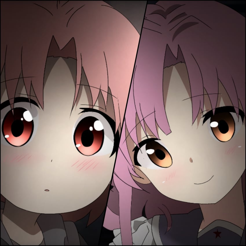 takeya yuki and sakura megumi (gakkou gurashi!) drawn by fazni_frye