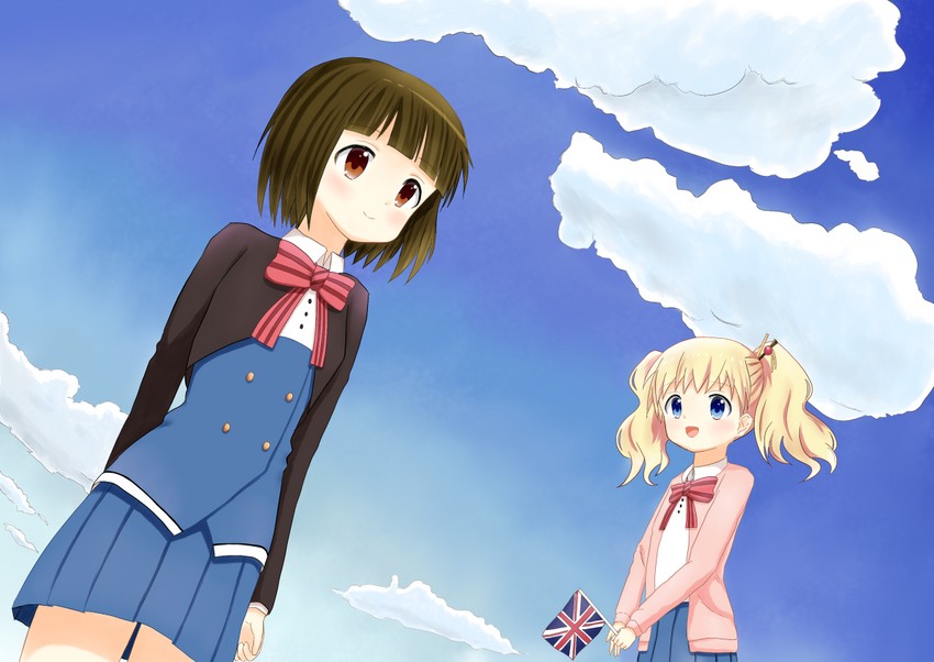 alice cartelet and oomiya shinobu (kin-iro mosaic) drawn by sanku_ci