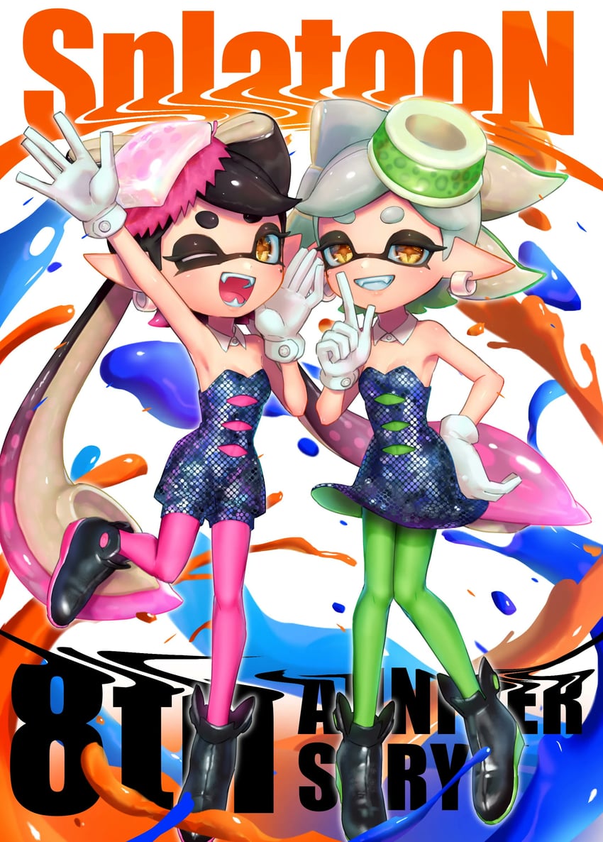 callie and marie (splatoon and 1 more) drawn by loveseaocolors
