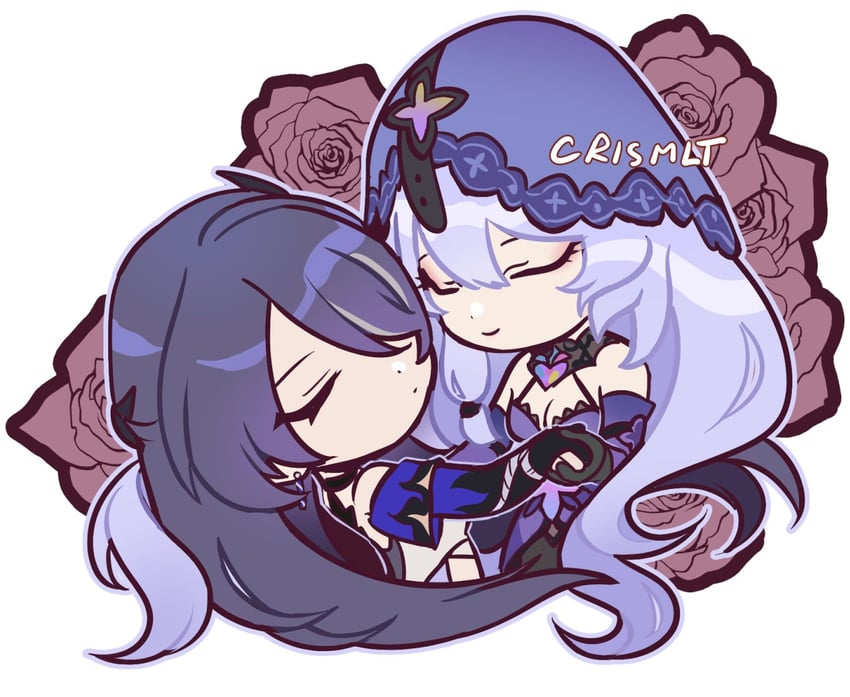 acheron and black swan (honkai and 1 more) drawn by crismlt