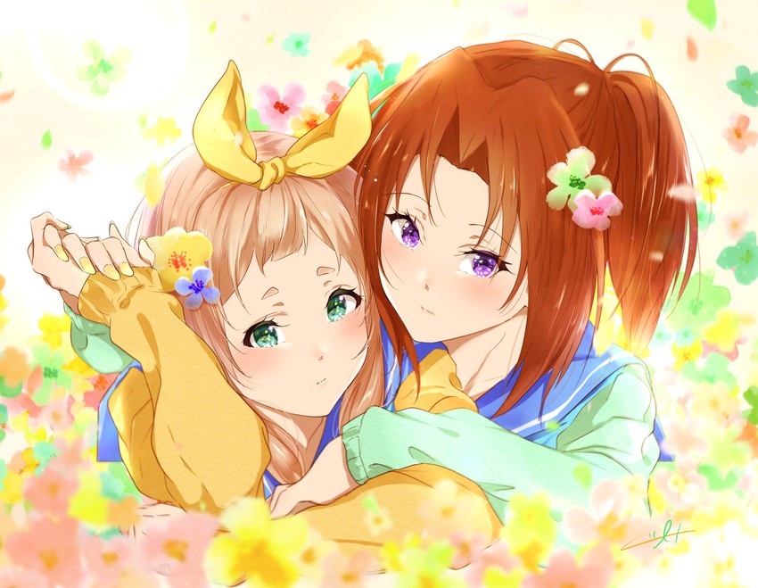 nakagawa natsuki and yoshikawa yuuko (hibike! euphonium) drawn by kuzia_(atarayo)