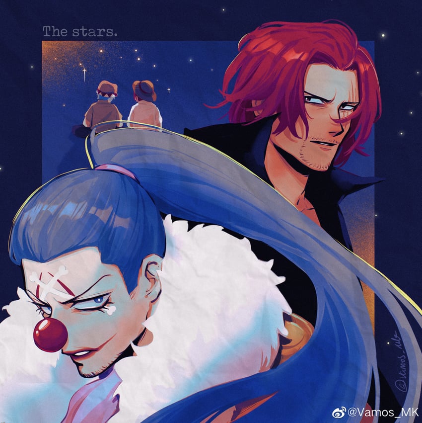 shanks and buggy the clown (one piece) drawn by vamos_mk