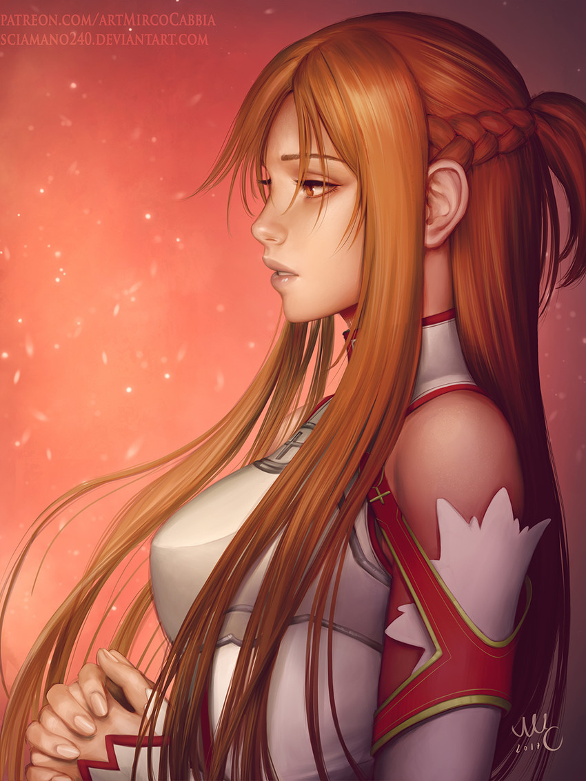 asuna (sword art online) drawn by sciamano240
