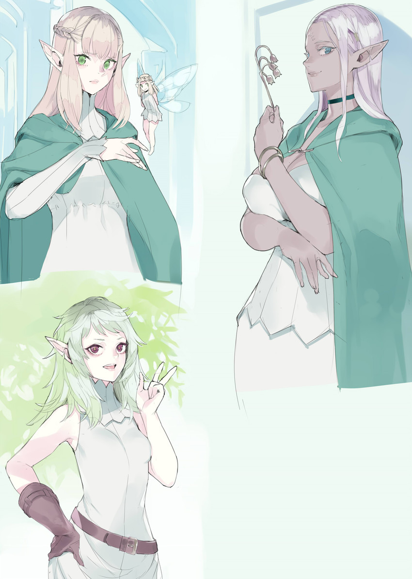 fleki, pattadol, cithis, and fairy (dungeon meshi) drawn by fakepucco