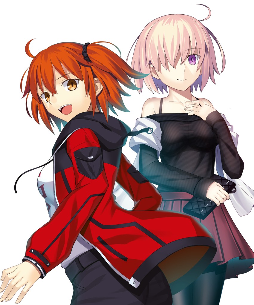 mash kyrielight and fujimaru ritsuka (fate and 1 more) drawn by mishiro_(ixtlolton)