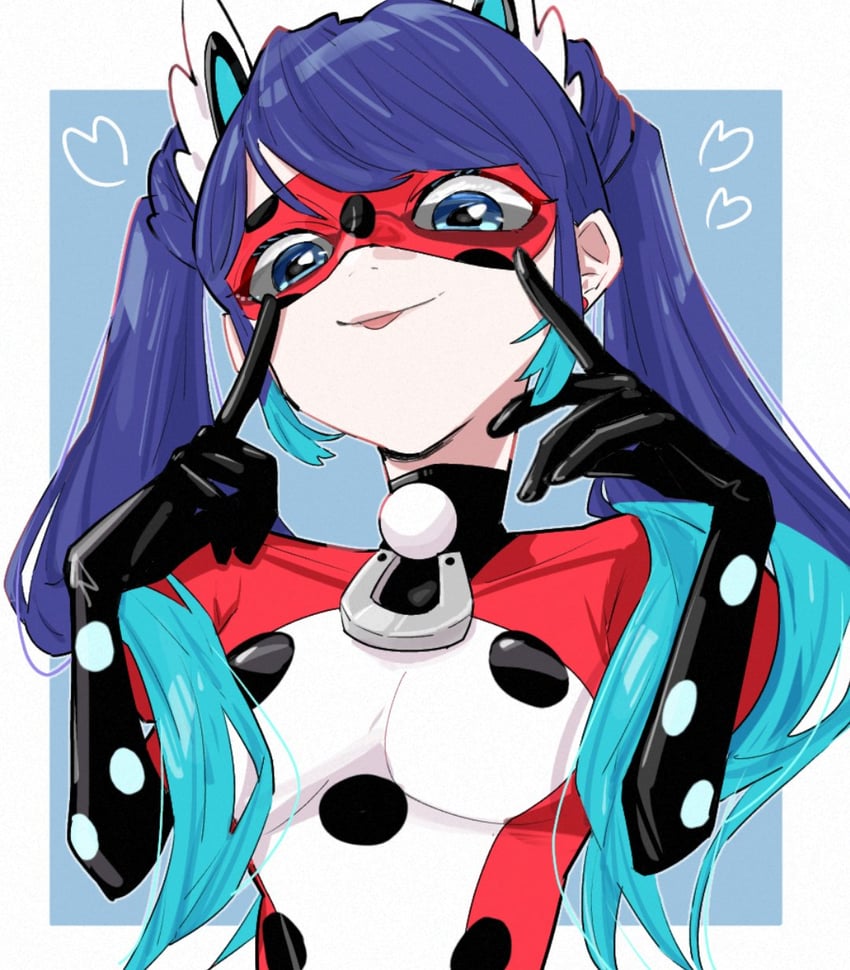 marinette dupain-cheng and pennybug (miraculous ladybug) drawn by miracharink0